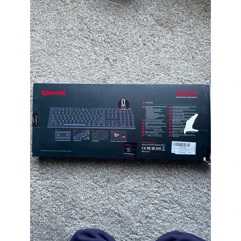 Redragon K619 Horus RGB Mechanical Gaming Keyboard - Wired, Macro Ready